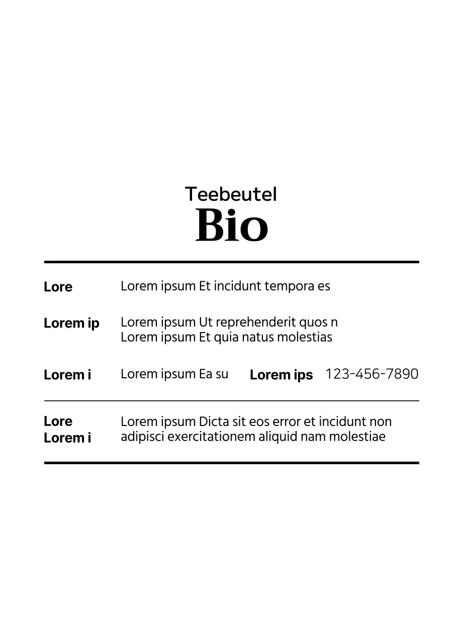 Bio-Früchteteebeutel mit Fruchtabbildungen