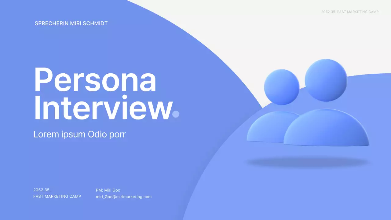 Blaue und weiße 3D stereoskopische Formen Thema Interview Material