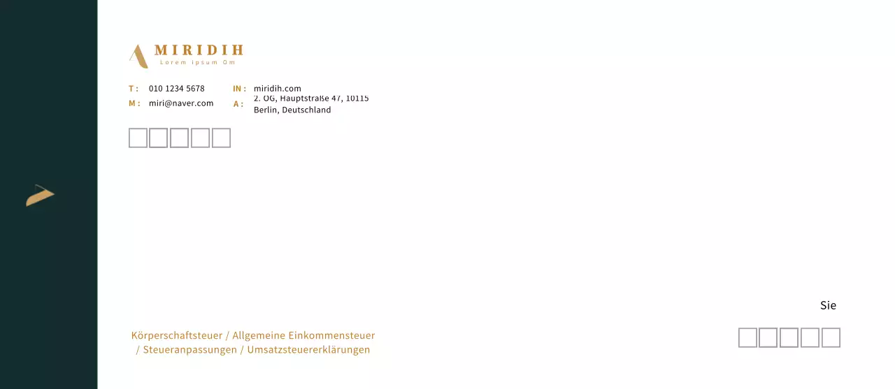 dunkles türkisfarbenes Logo sauberes Geschäft Steuerbuchhaltung