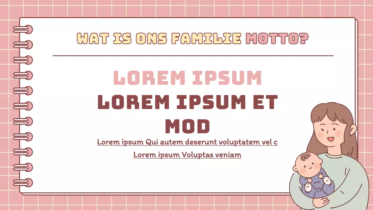 Minimalistische huiswerkpresentatie voor basisschoolvakantie in roze en geel