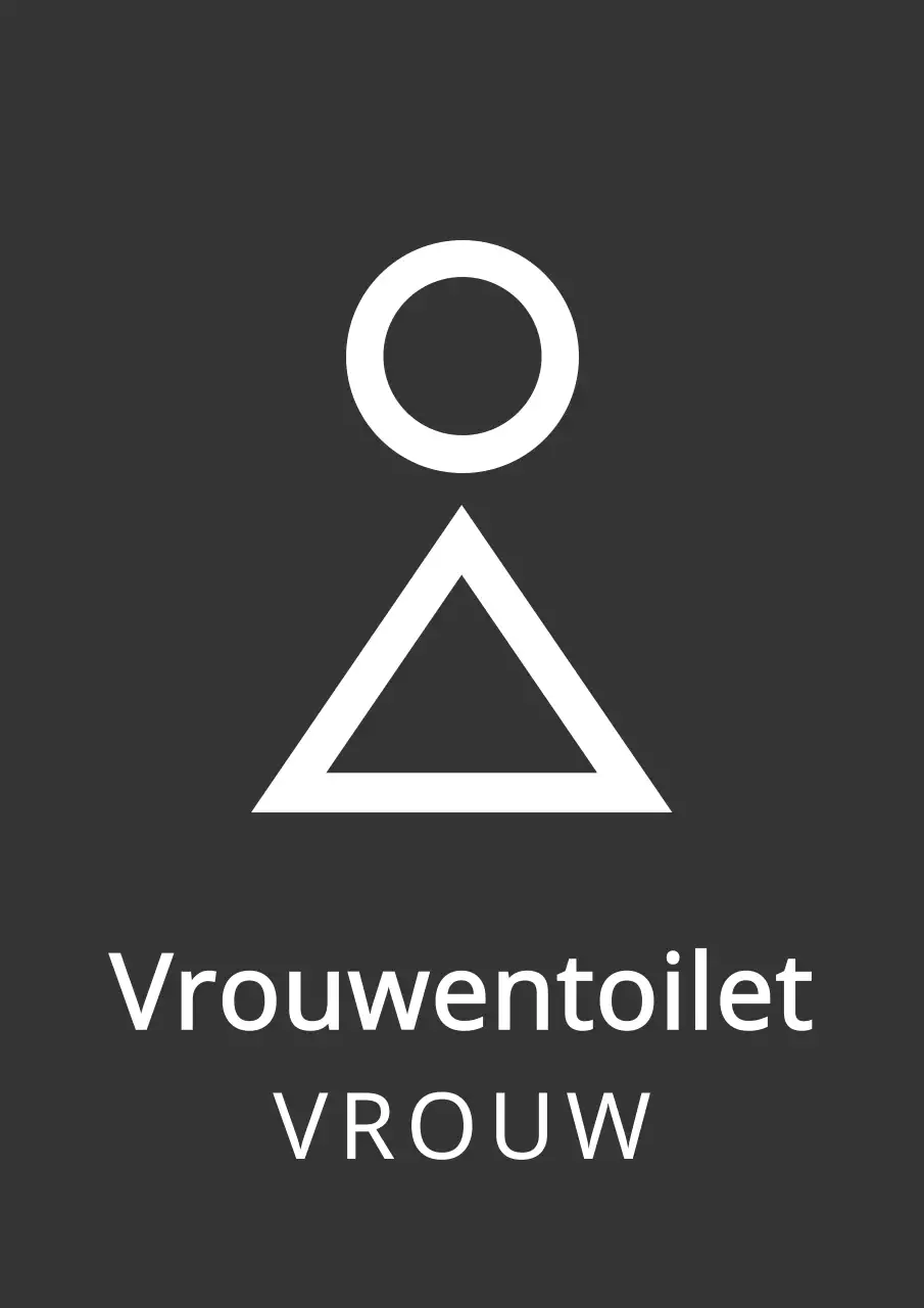 Clean concept toilet pictogram teken in donkergrijs en wit