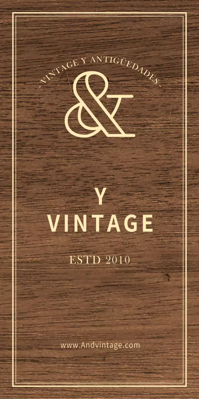 Rótulo antiguo de tienda vintage con texto en marfil para un aspecto clásico