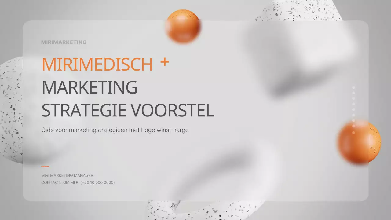 3D stereoscopisch glasmorfisme medisch centrum marketing in grijs en oranje