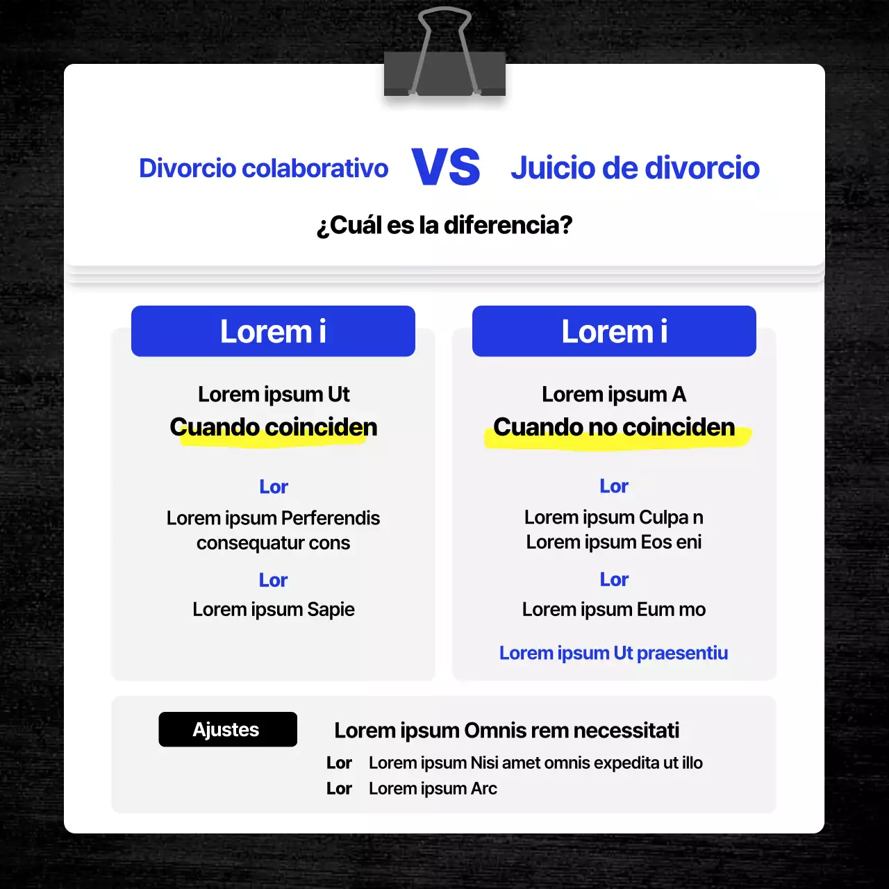 Guía para consultar a un abogado con un tema sencillo de libro azul