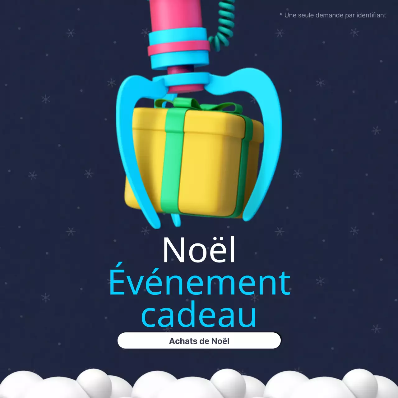 Coupon d'événement cadeau en bleu marine et bleu clair