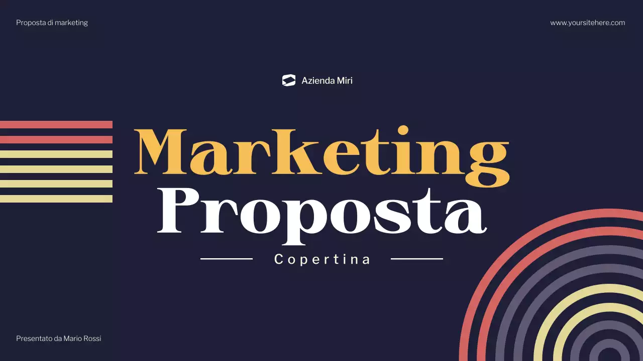 documento di marketing moderno della marina militare