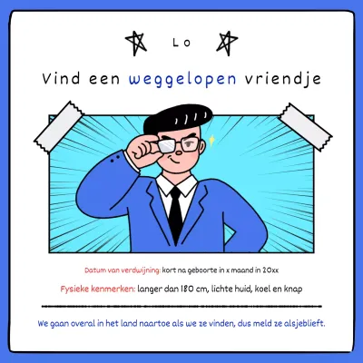 Blauw komisch cartoon handgeschreven behang concept vriendje werkaanbieding tumblr
