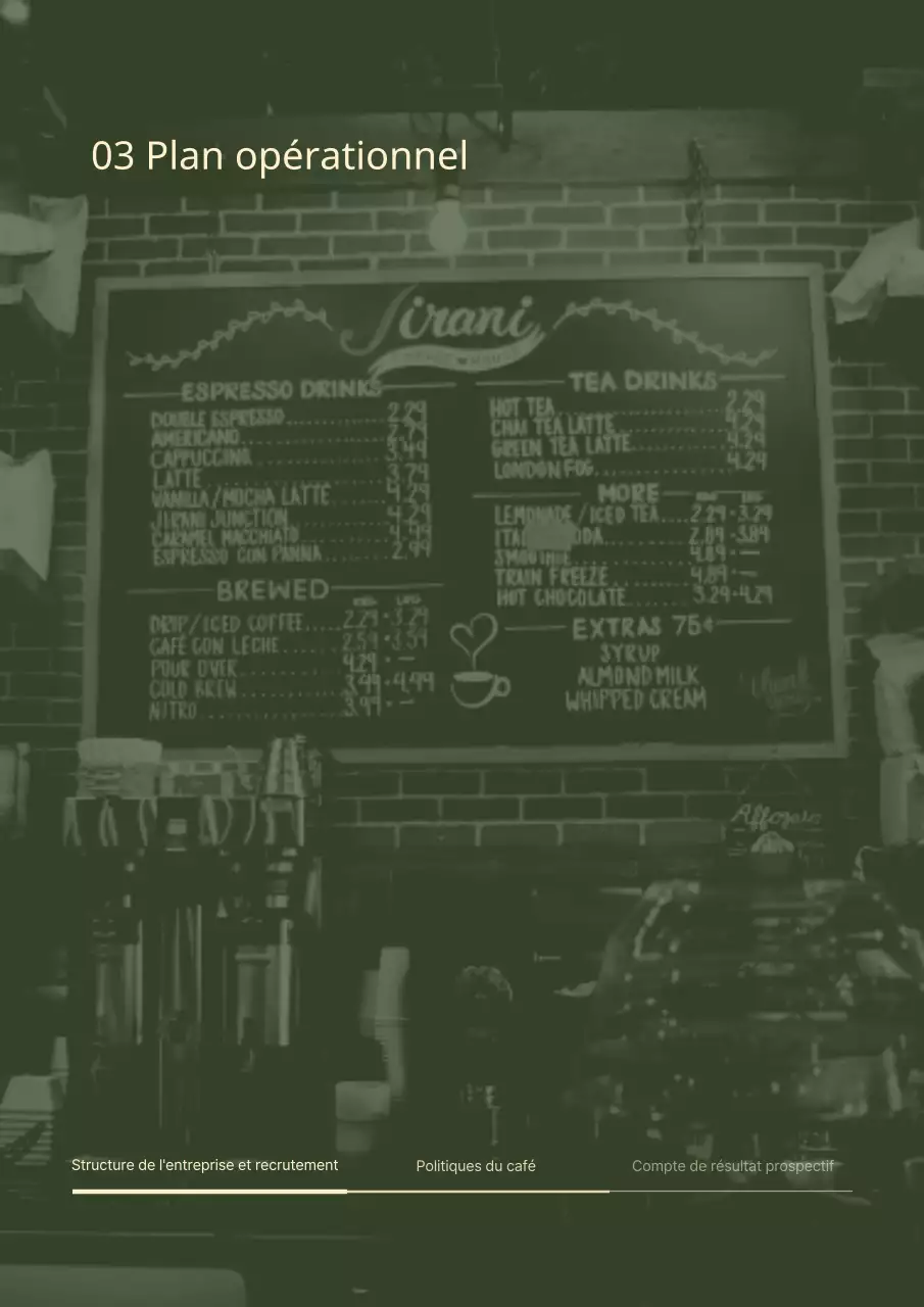 Plan d'affaires simple en diagonale en vert