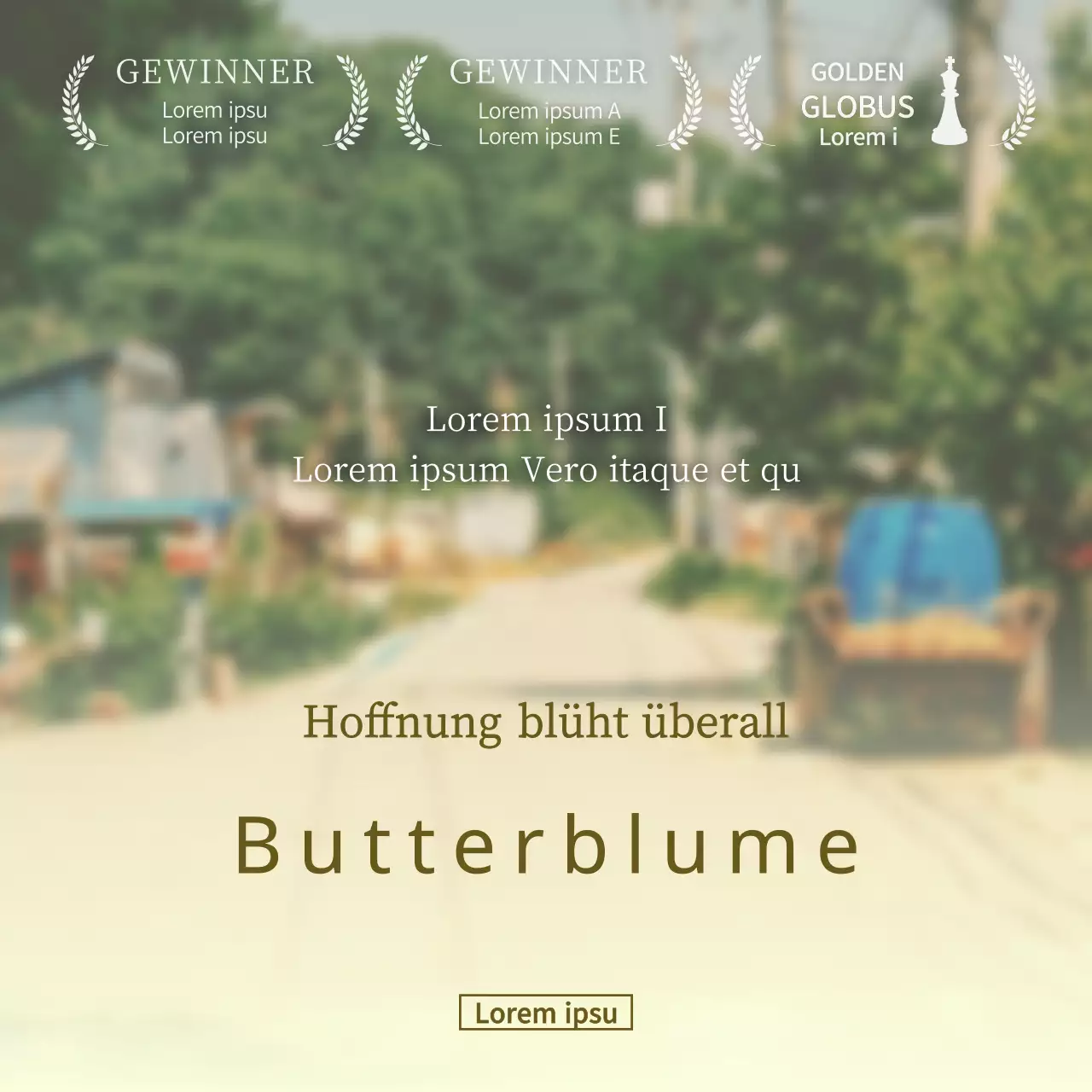 Vorstellung des grün-braunen Filmparodiekonzepts buttercup
