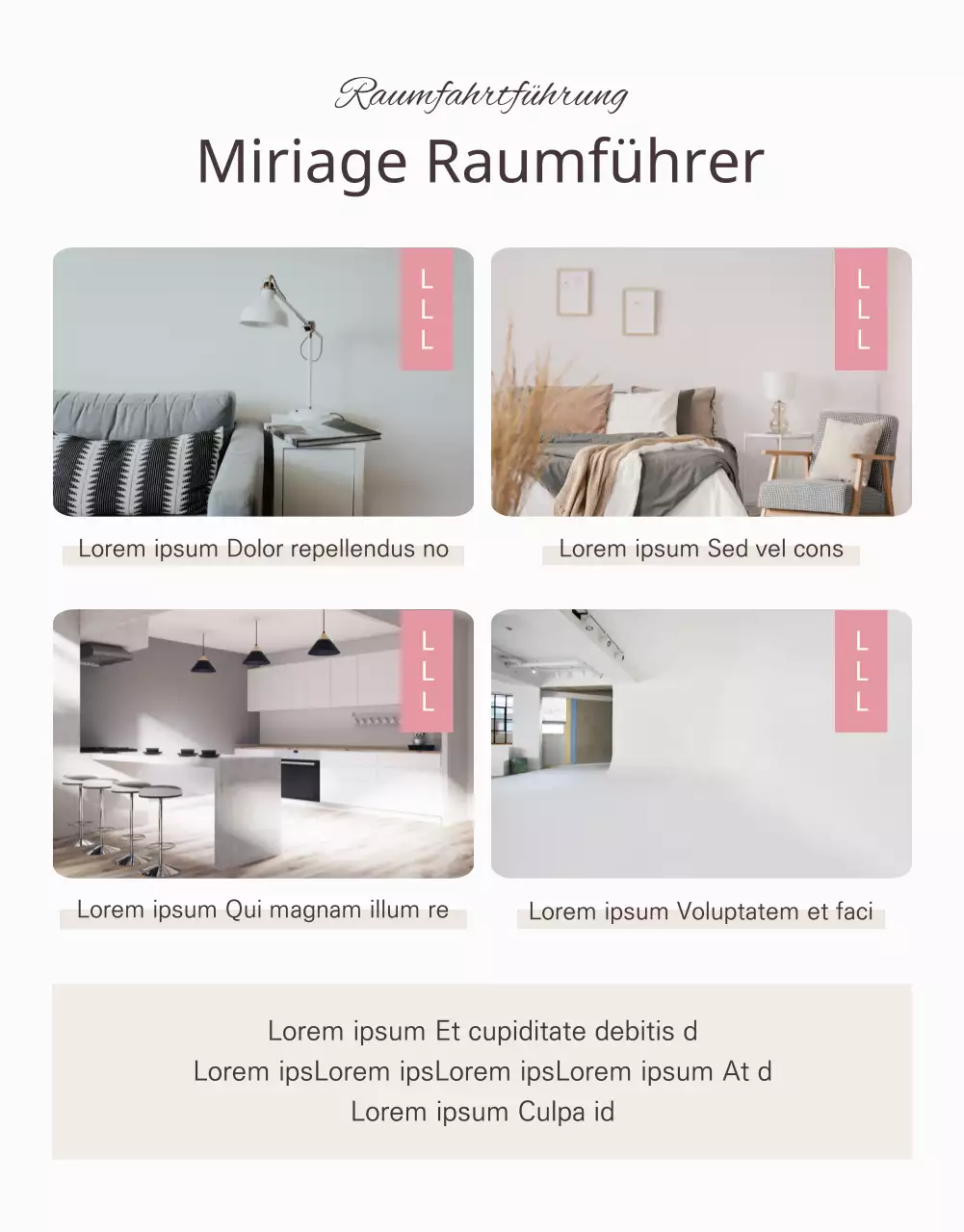 Ein beruhigendes Selbststudio in Rosa und Elfenbein