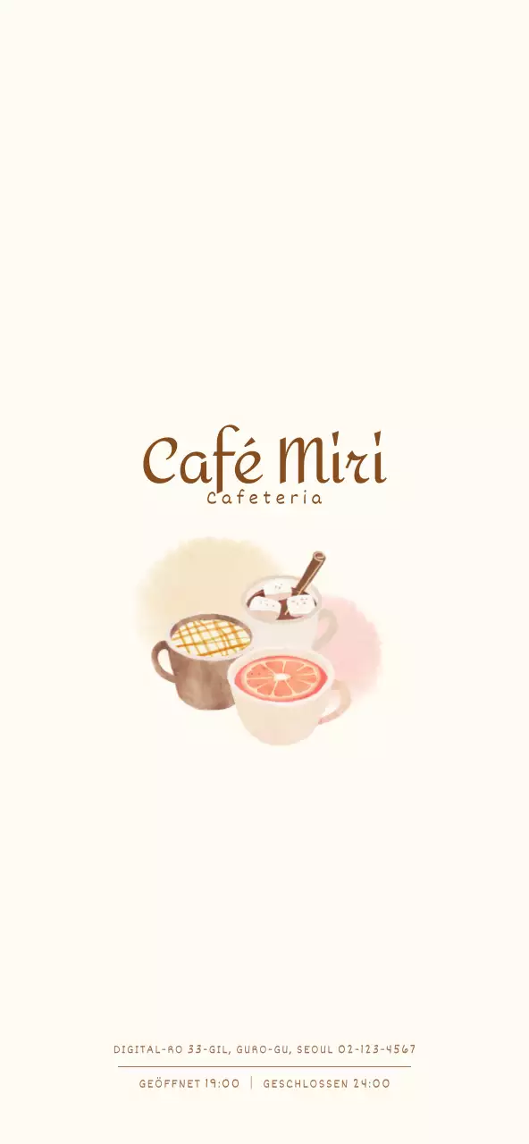 Preisgestaltung für ein Cafe-Menü mit einem emotionalen und warmherzigen illustrierten Konzept