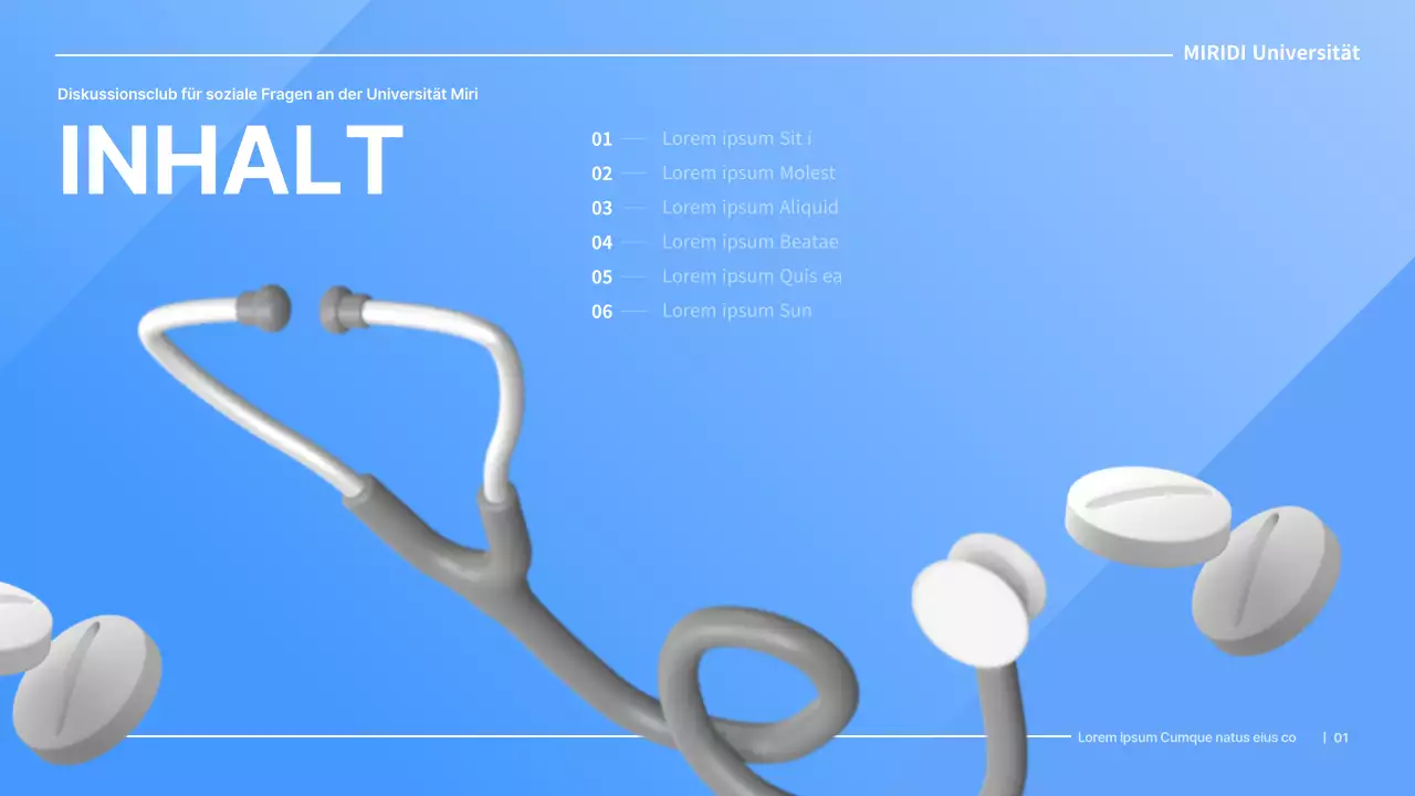Blue Simple Präsentation für die Privatisierungsdebatte im Gesundheitswesen