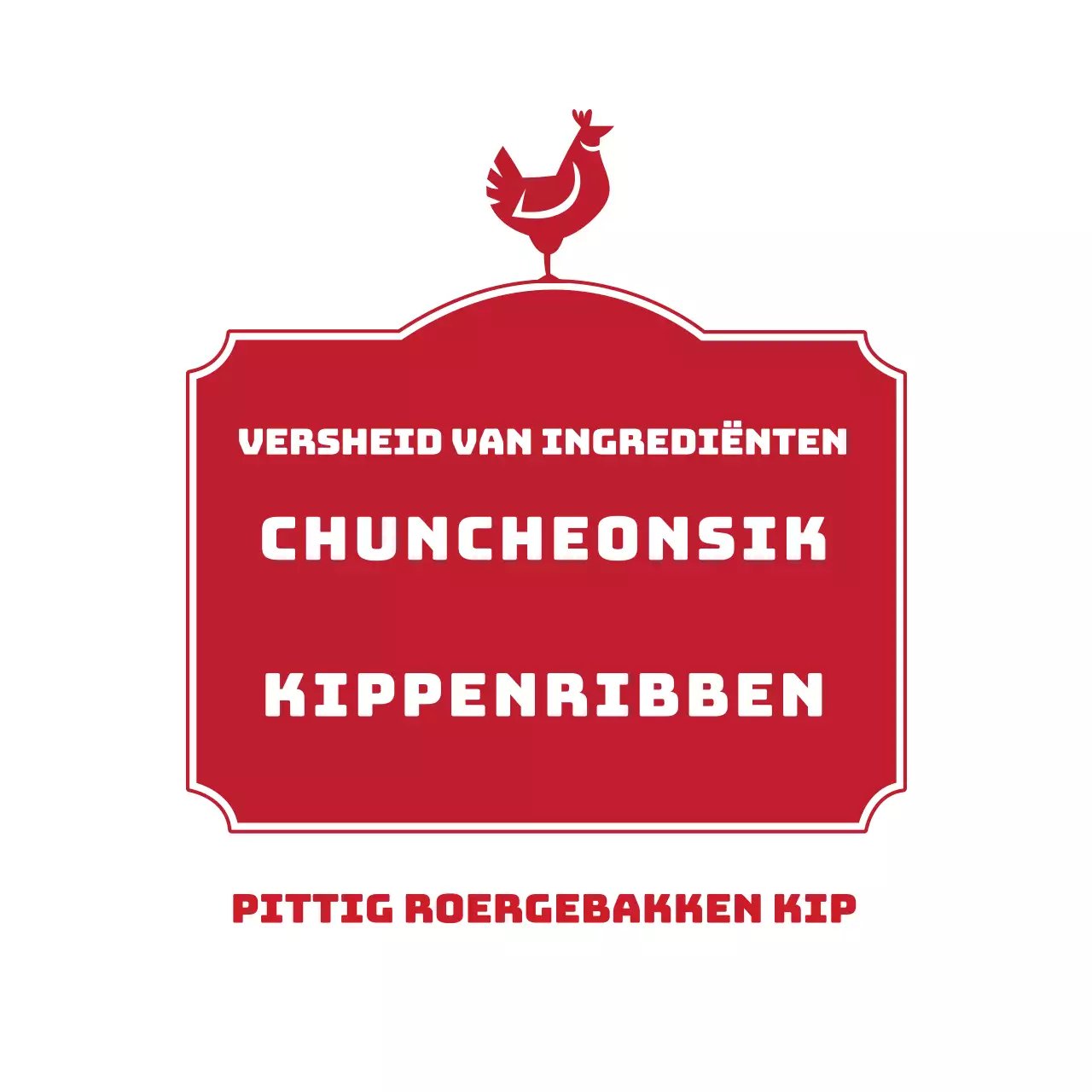 Chuncheon-stijl kippenribbetjes label