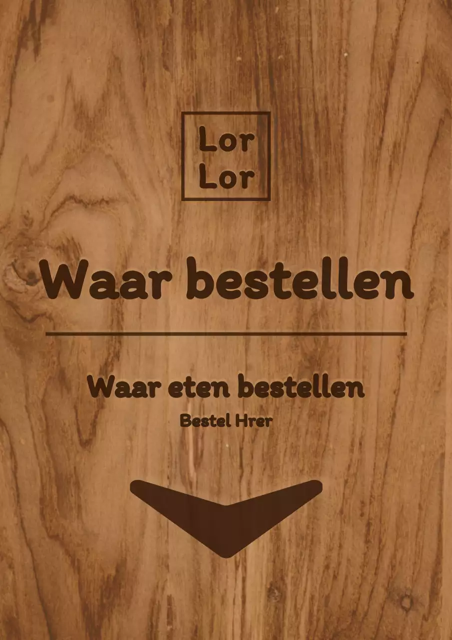 Interieur bewegwijzering in de kantine met bruinachtige kleuren en een eenvoudig houten concept