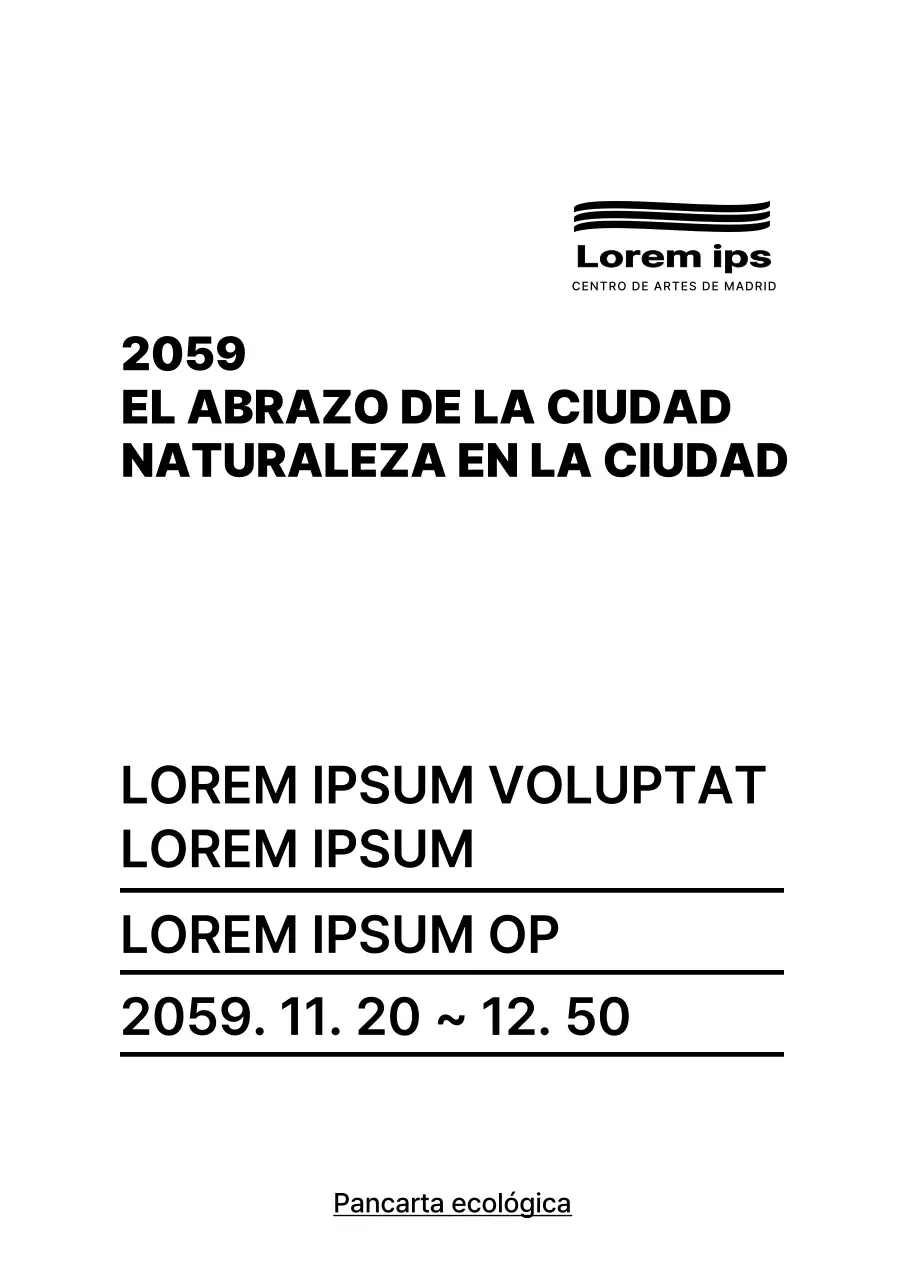 Estilo de maquetación de texto negro y sencillo Guía informativa de la exposición fotográfica
