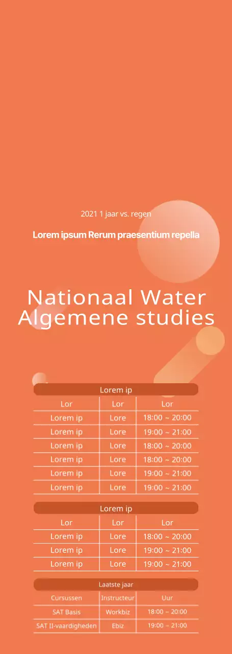 Helder oranje en wit voor het aankondigen en promoten van trainingsopeningen