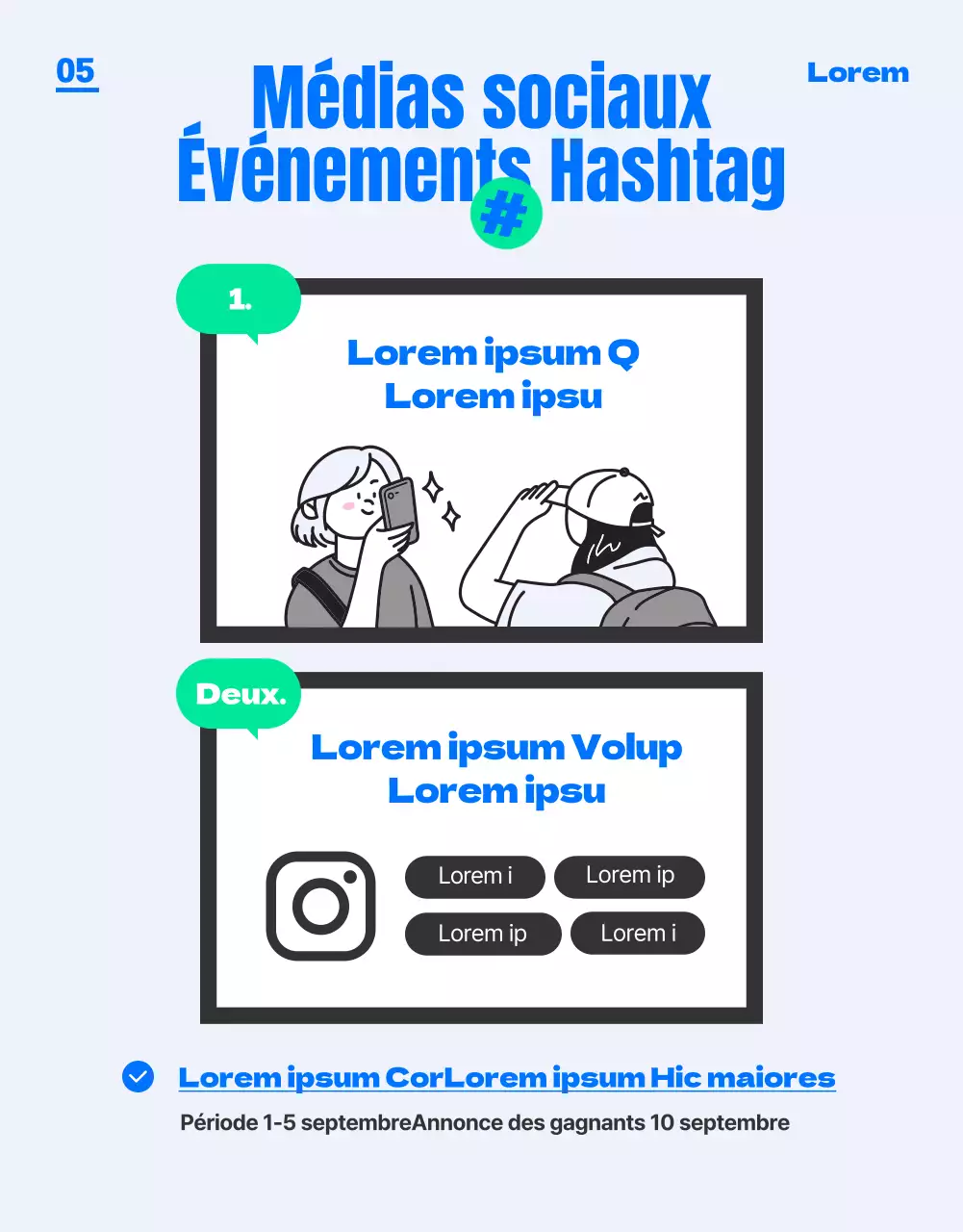 Un salon d'admission universitaire bleu, branché et jeune (page de détails)