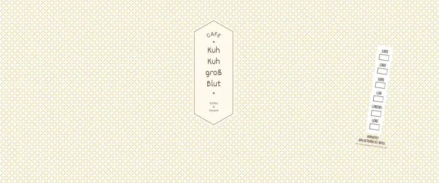 Einfaches Muster in Hellgelb und Braun für ein Konzeptcafé