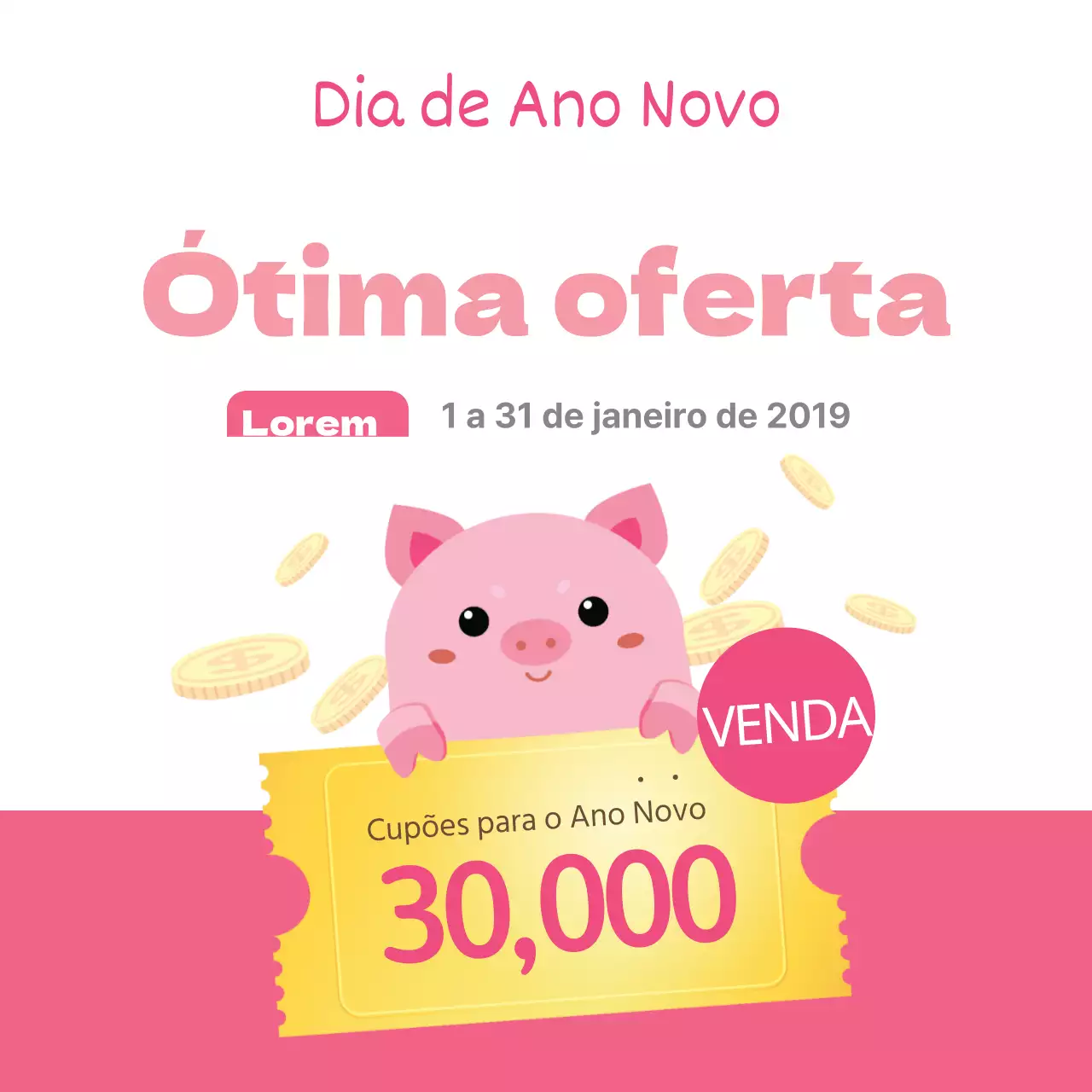 Ano NovoShoppingDescontosPorcos