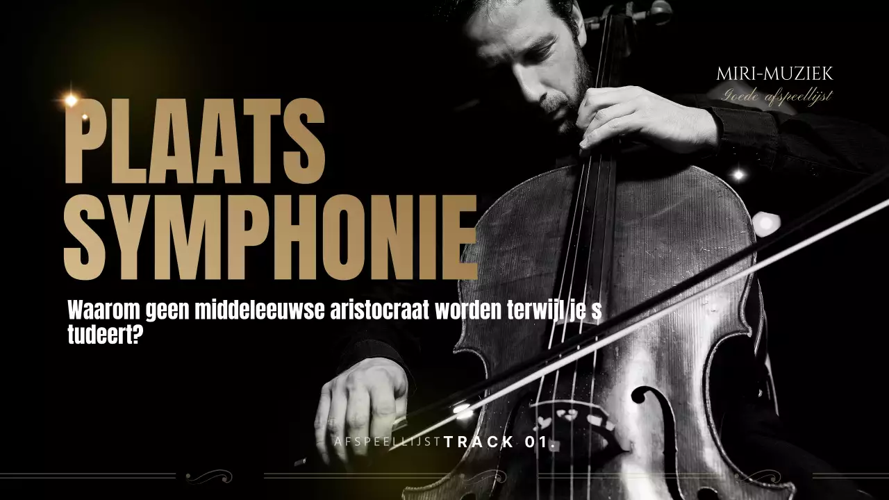 Muziekkanaalkunst met een donker klassiek gevoel