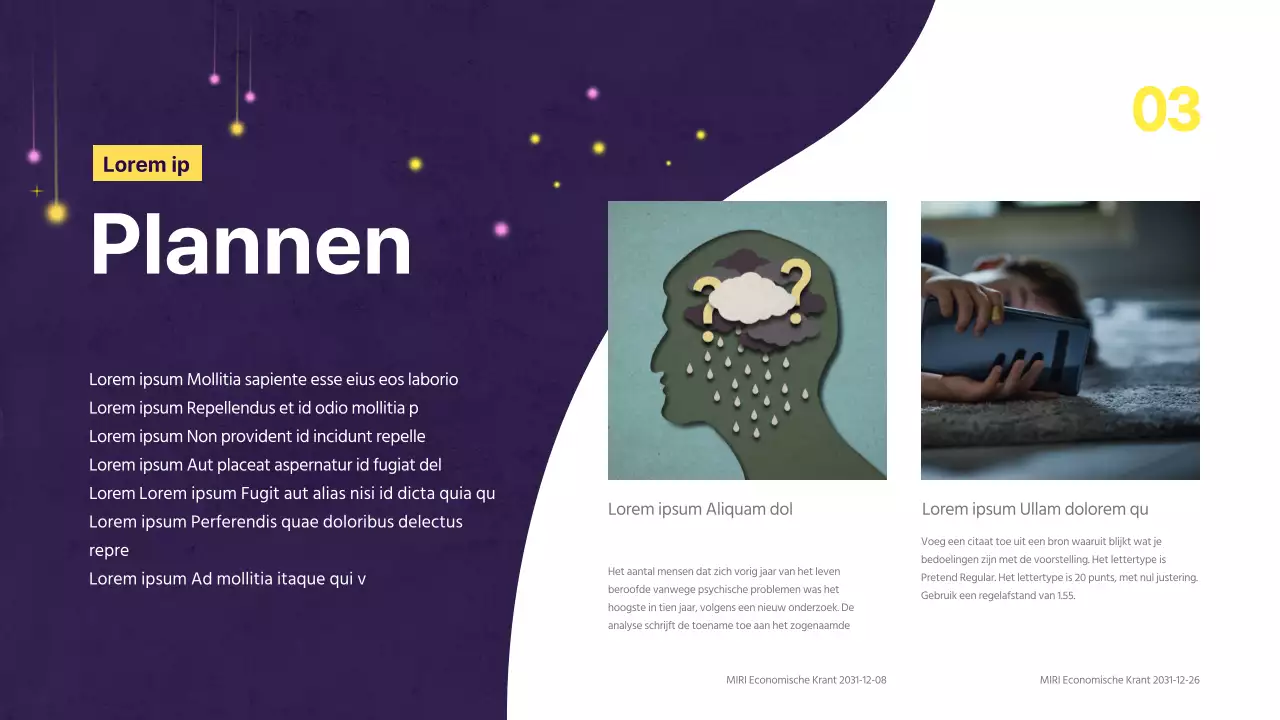 Creatief muzikaal voorstel met paarse achtergrond en ster versieringen