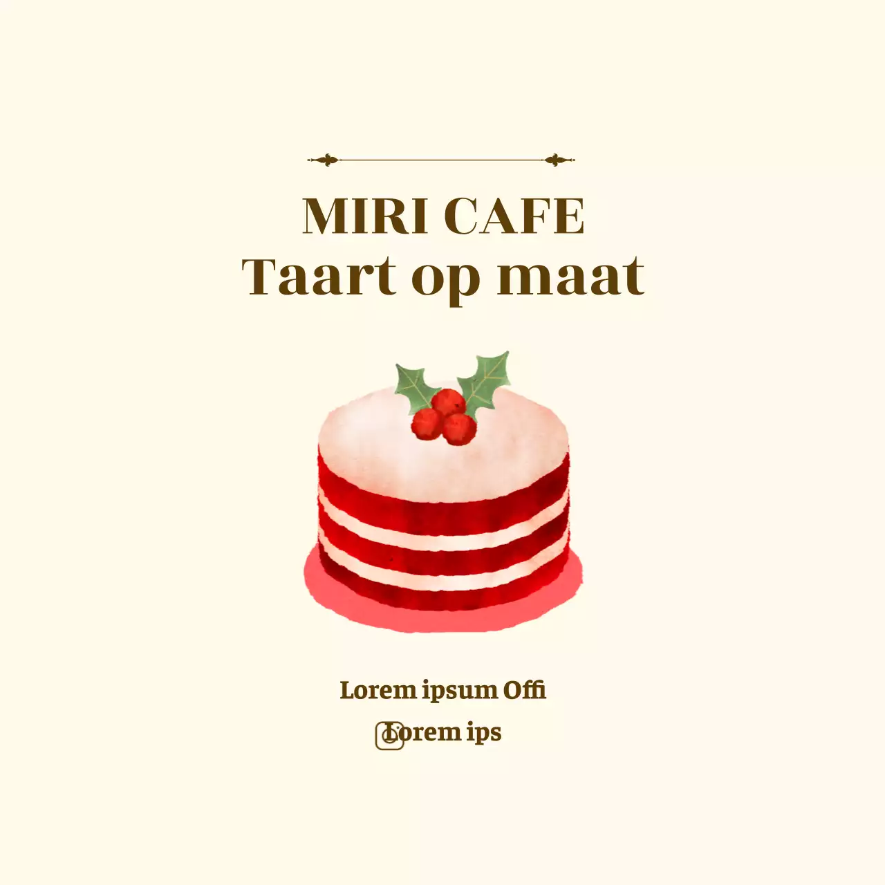 Ronde gepersonaliseerde taart cafe sticker met waterverf gebakjes