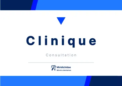 Signalisation des cliniques dans un style simple et épuré, en noir et bleu marine
