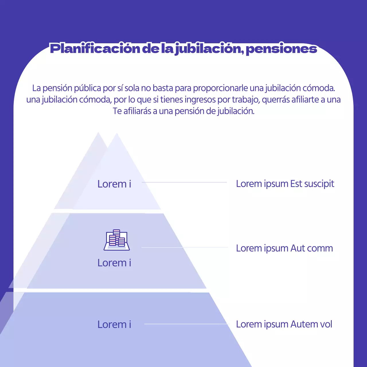 Información azul y minimalista sobre la jubilación