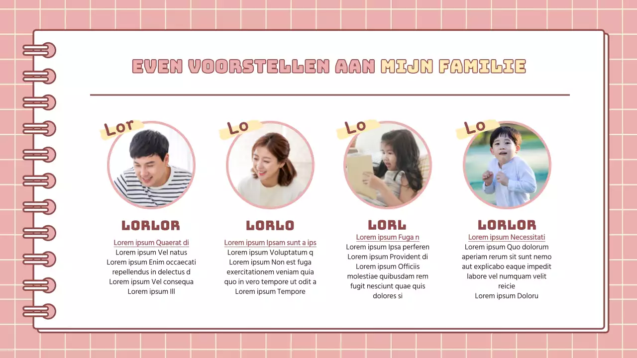 Minimalistische huiswerkpresentatie voor basisschoolvakantie in roze en geel