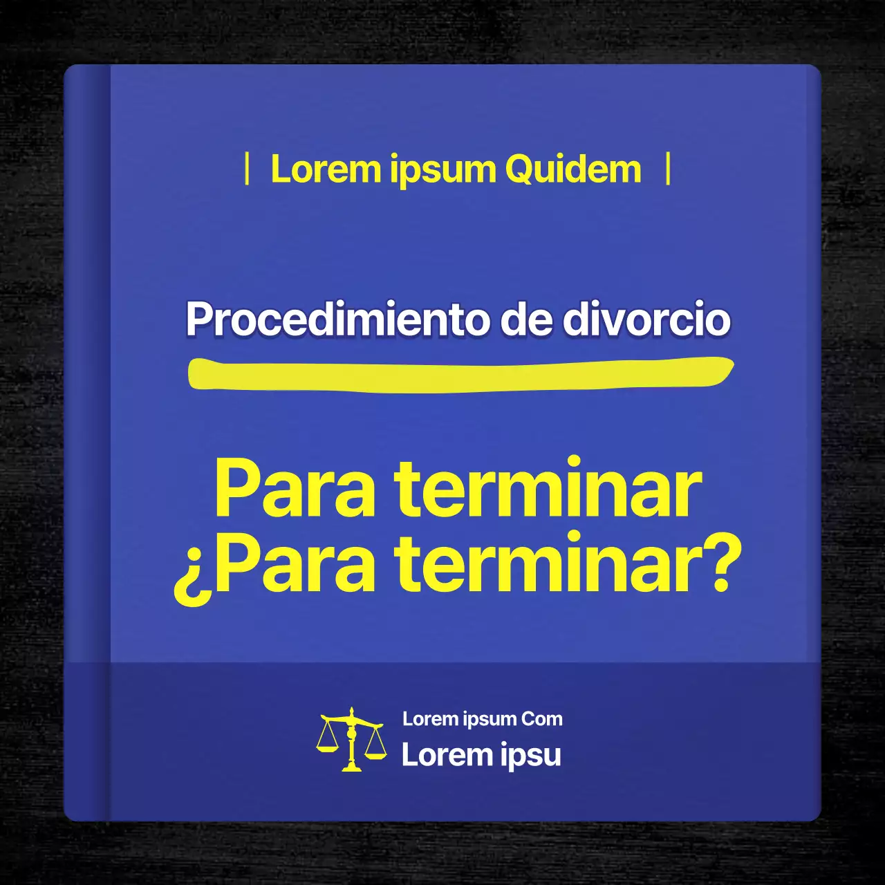 Guía para consultar a un abogado con un tema sencillo de libro azul