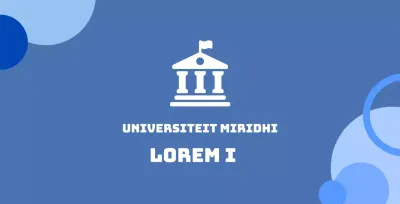 Een blauwe achtergrond van balsa met een logo van de school.