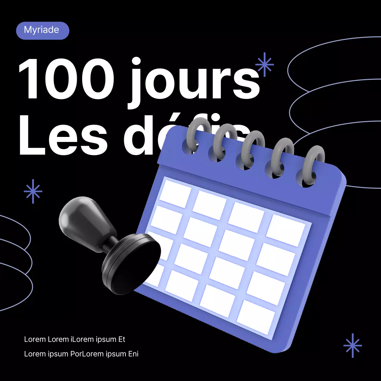 Black Purple Simple ChallengeInstagram feeds for events (en anglais)