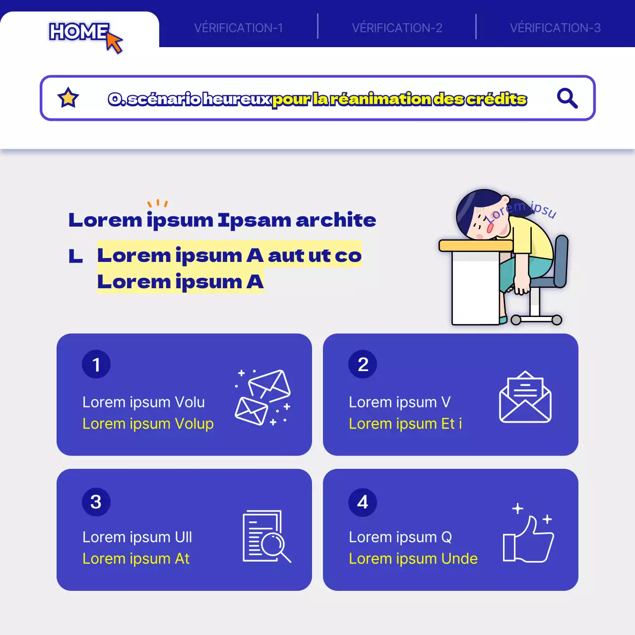 Etiquette et exemples de rédaction de courriels en bleu marine et blanc