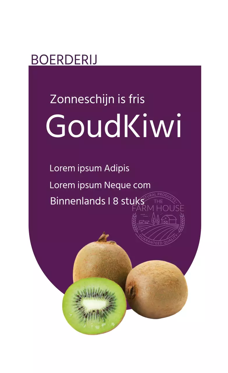 Goudkleurige Kiwi-etiketten