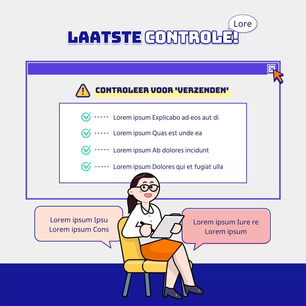 Etiquette en voorbeelden voor het schrijven van e-mails in blauw en wit