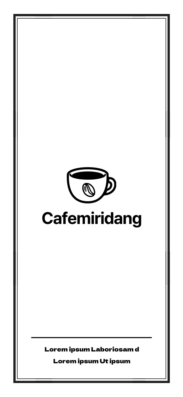 Einfache, saubere Beschilderung der Speisekarte eines Cafés in Schwarz und Weiß