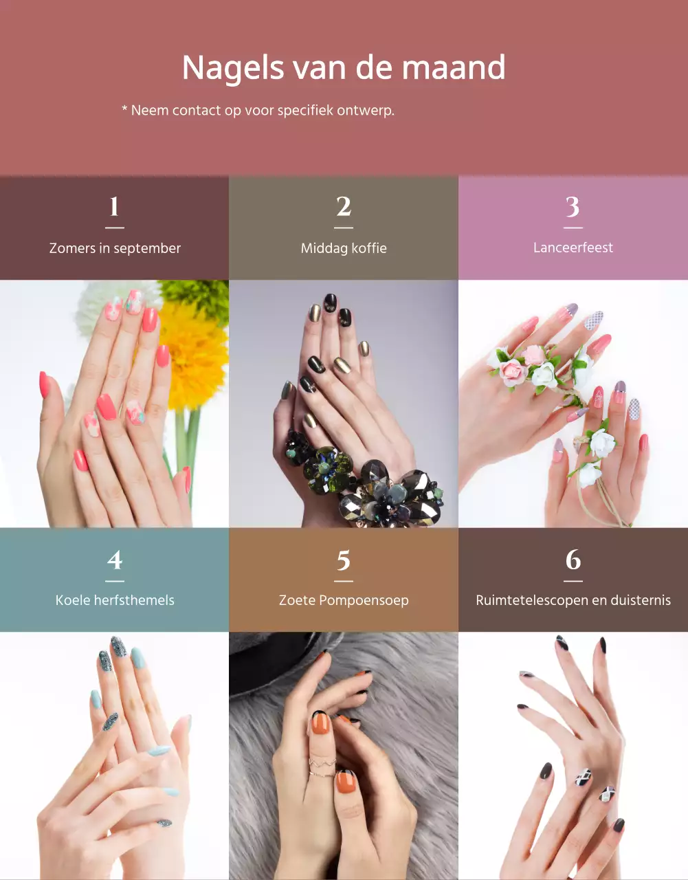 Een schoon concept nagelstudio promotiethema met gedroogde roze tinten.