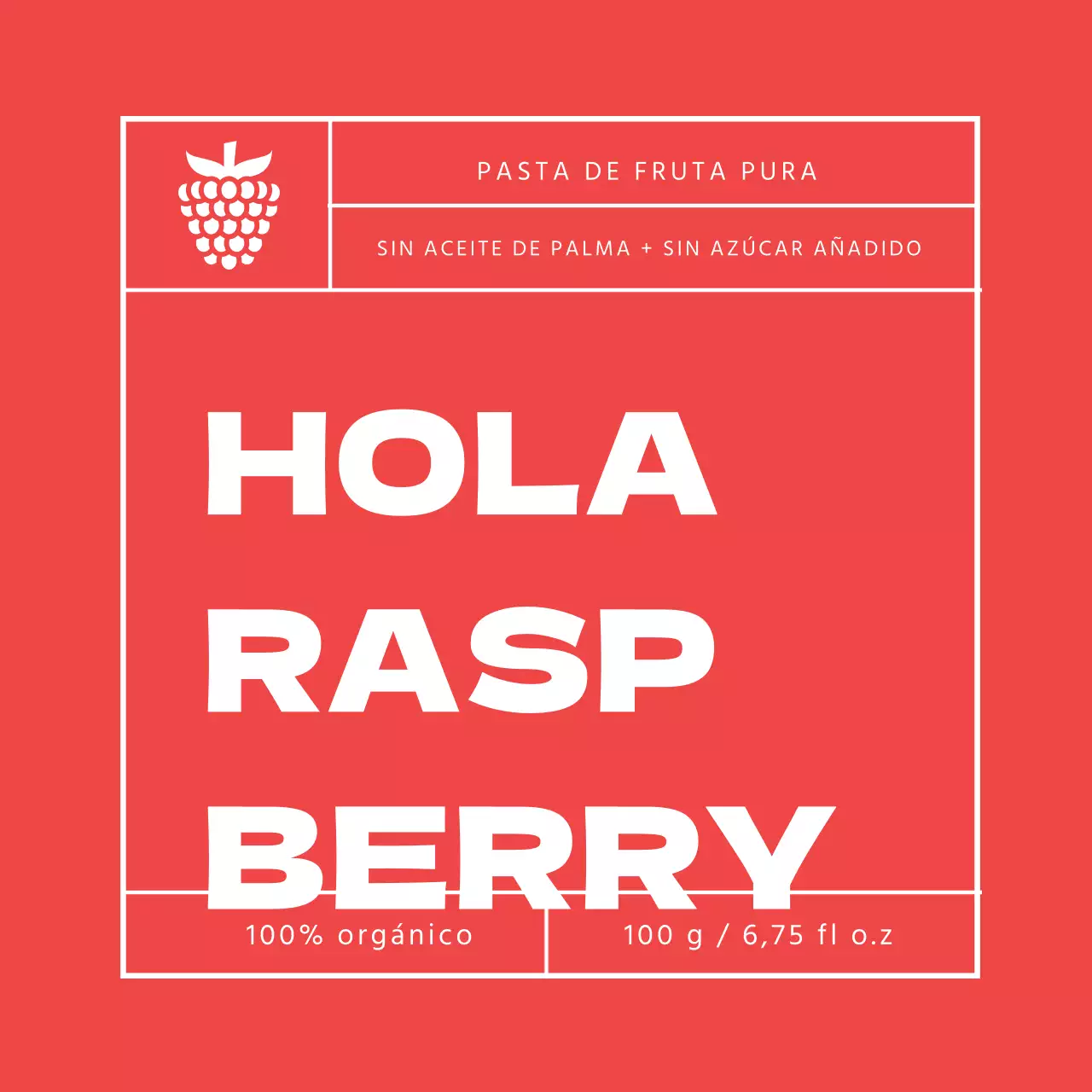 Etiqueta de mermelada de frambuesa