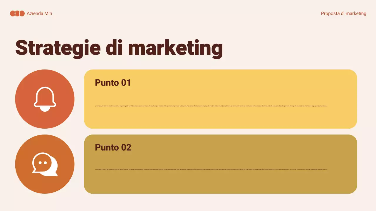 documento di marketing arancione
