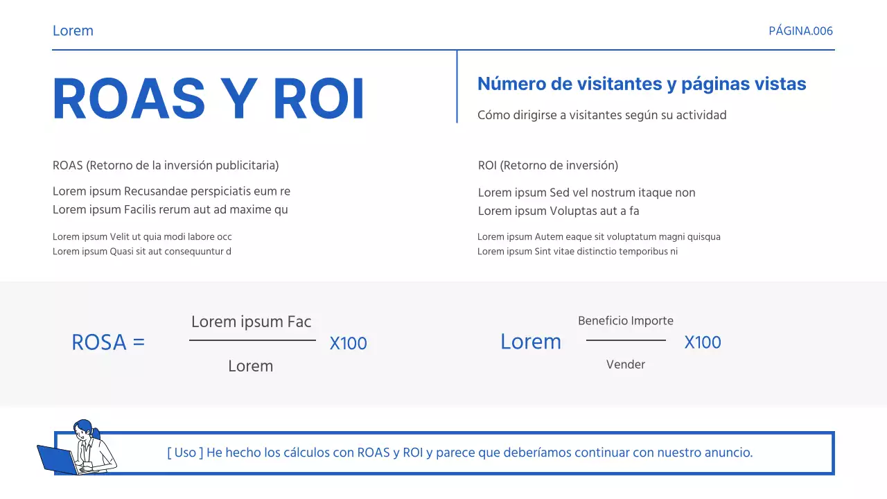 Promover los términos básicos de la práctica del marketing azul y blanco