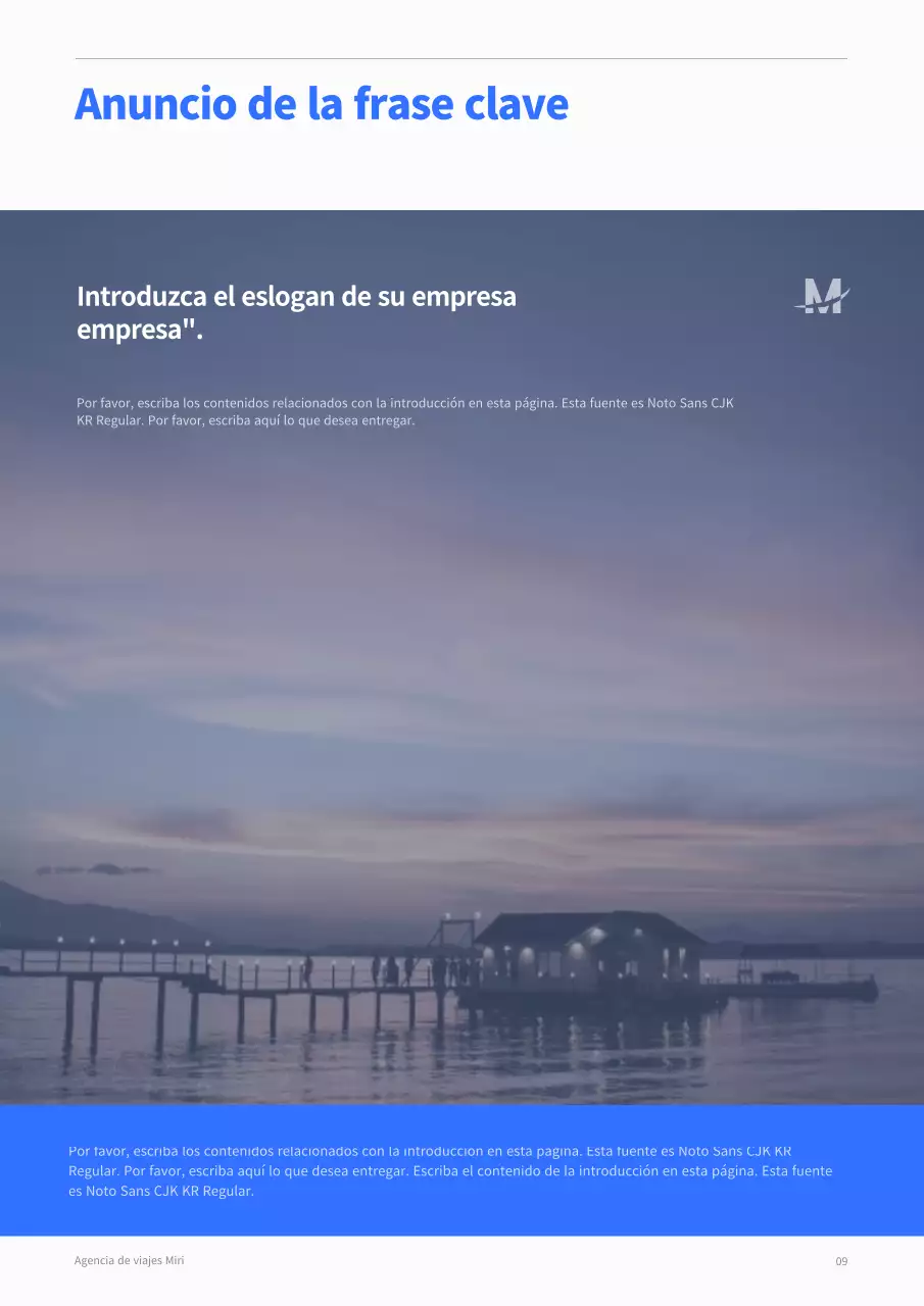 Plan de empresa anual de concepto limpio en azul y naranja