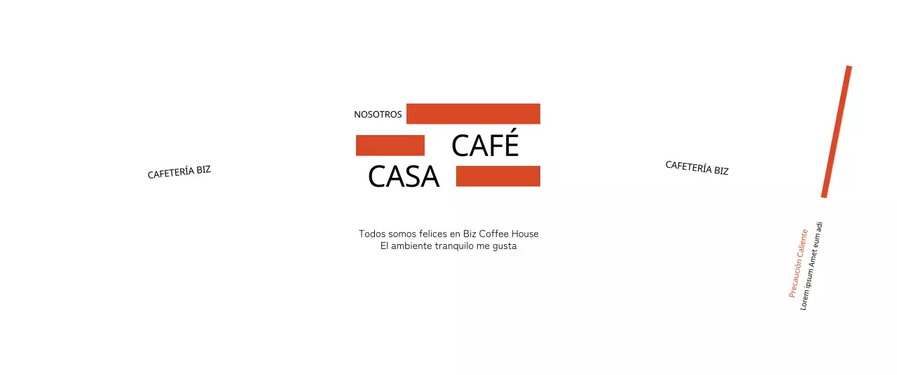 Promocione su cafetería con un sencillo texto en naranja