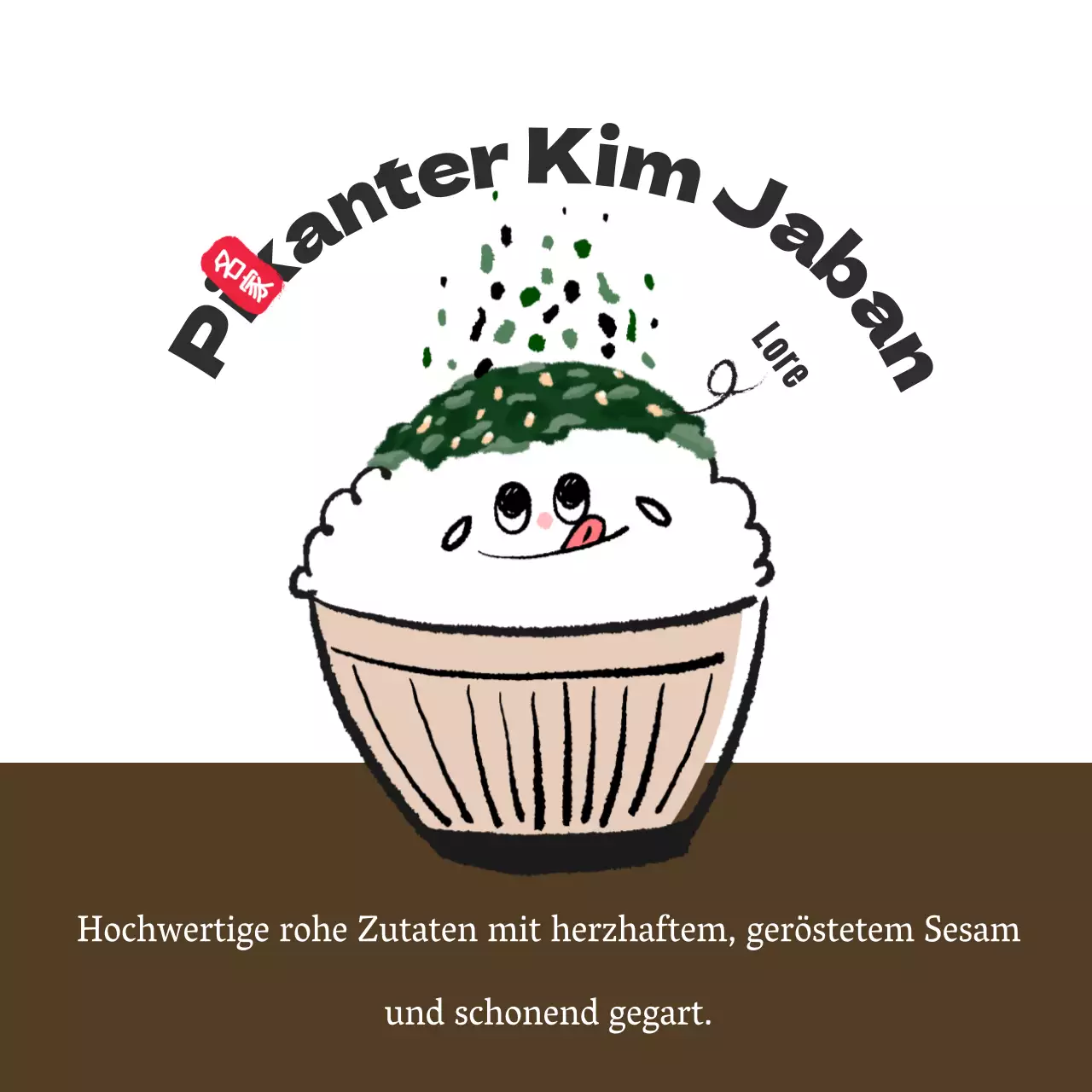 Gebratener Sesam Kimjaban Kreis Aufkleber