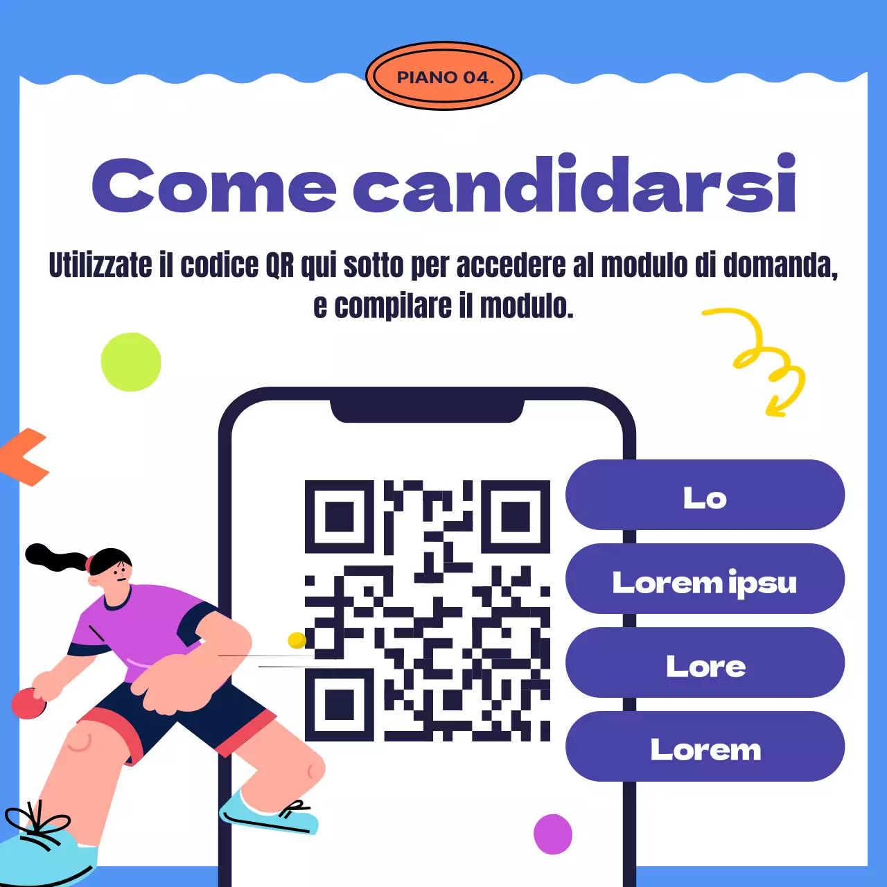 Il centro sportivo blu e giallo è alla ricerca di soci.