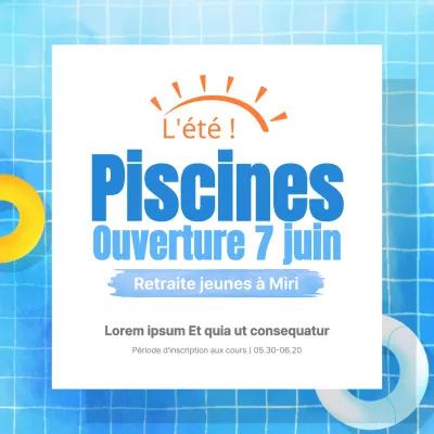 Ouverture d'une piscine