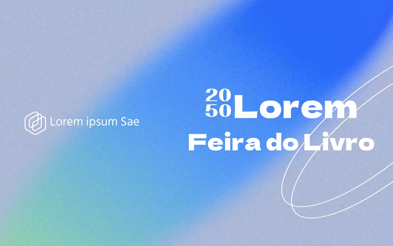 Promover um festival institucional com um fundo gradiente de azul e roxo