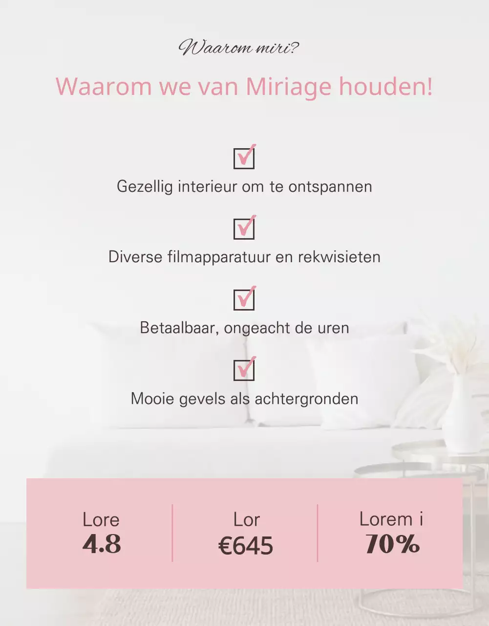 Een rustgevende zelfstudio in roze en ivoorkleurig