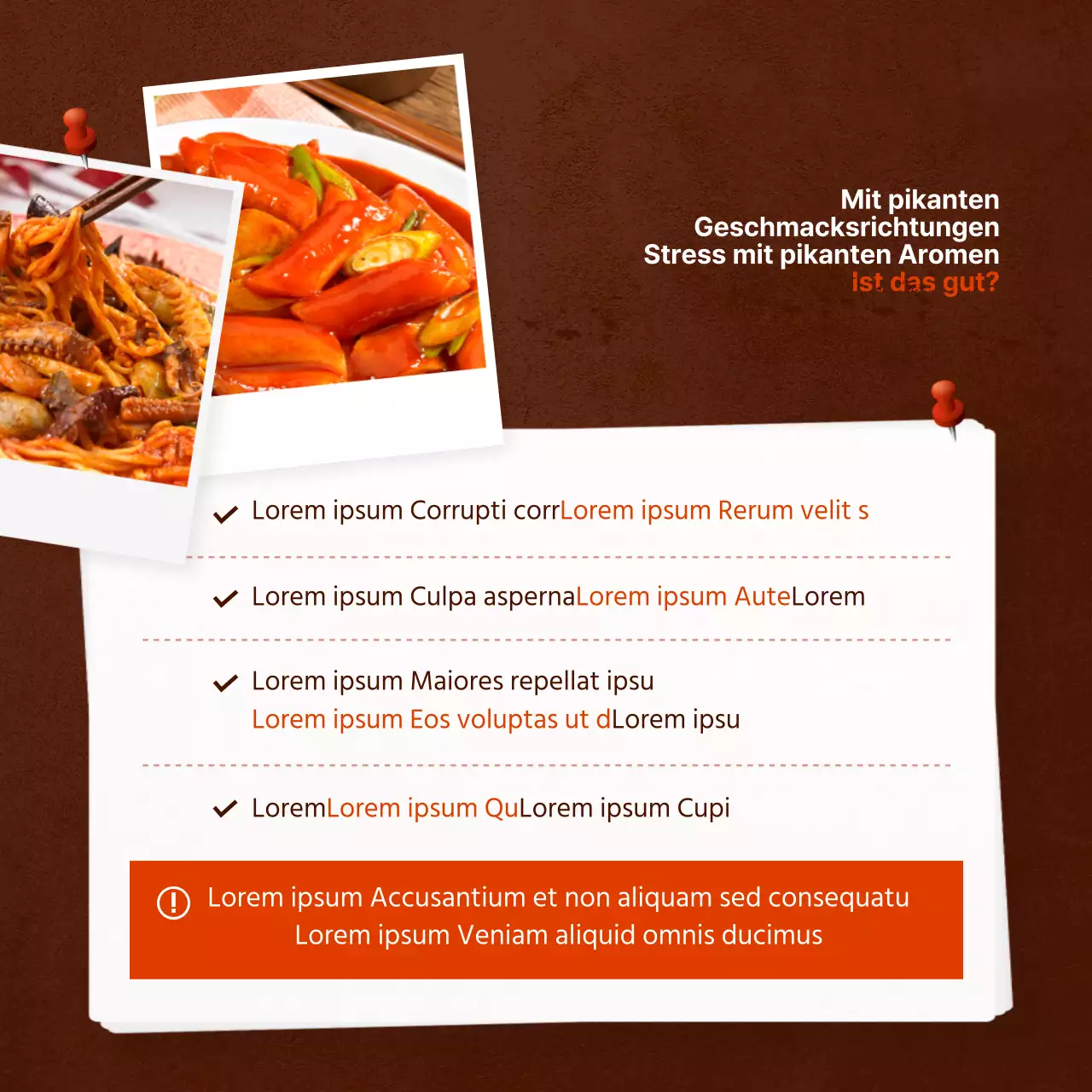 Pikante rote KarteNeues Design