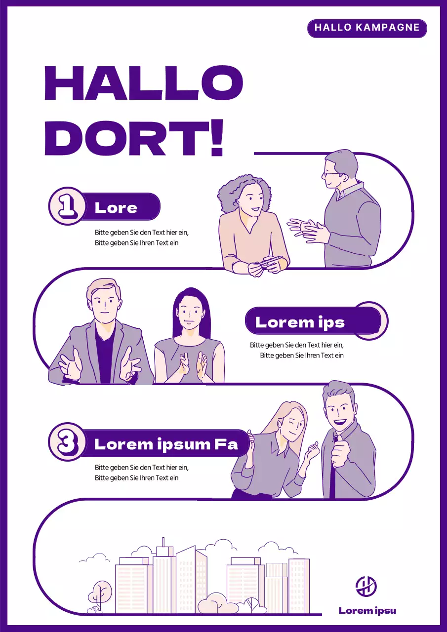 Interne Grußwortkampagne in Lila