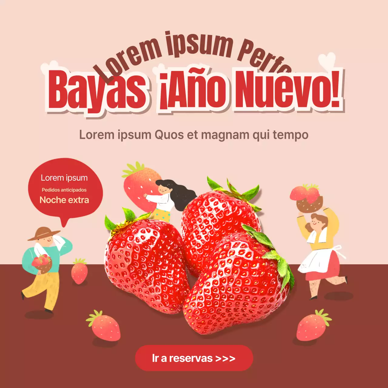 Celebración de apertura frutal con acentos de fresa roja